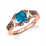 Le Vian Chocolatier® Ring featuring 1 cts. Deep Sea Blue Topaz