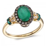 Le Vian Creme Brulee® Ring featuring 7/8 cts. New Emerald, 1/20 cts