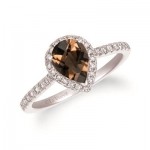 14K Vanilla Gold® Chocolate Quartz® 1 cts. Ring