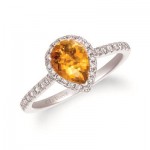 14K Vanilla Gold® Cinnamon Citrine® 7/8 cts. Ring