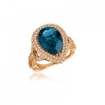 Le Vian® Ring featuring 6 1/2 cts. Deep Sea Blue Topaz™, 1 1/5 cts