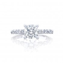 Tacori 201-2RD65 Platinum Sculpted Crescent Engagement Ring