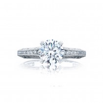 Tacori 2617RD7 Platinum Reverse Crescent Engagement Ring