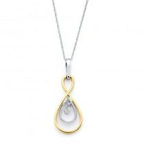 Shimmering Diamonds® Twisted Tear Drop Pendant SD12P03
