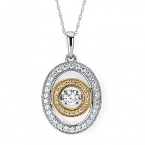 Shimmering Diamonds® Embedded Oval Pendant SD13P31/.50
