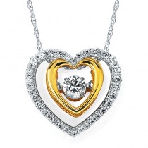 Shimmering Diamonds® Embedded Heart Pendant SD15P06