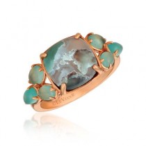 14K Strawberry Gold® Aquaprase Candy 3 3/4 cts. Ring