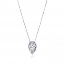 FP811SRDPS65PLT 18 karat Tacori Bloom 17" Pear Bloom Diamond Necklace