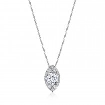 FP811VRDMQ65PLT 18 karat Tacori Bloom 17"  Marquise Bloom Diamond Necklace