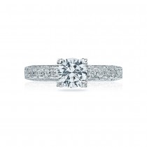 HT2229A-40X Platinum Classic Crescent Wedding Band