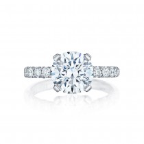 HT254525RD8W 18 Karat Petite Crescent Engagement Ring