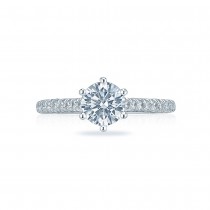 HT2546RD65 Platinum Tacori  Petite Crescent Engagement Ring