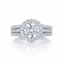 HT2551RD75 Platinum Tacori Petite Crescent Engagement Ring