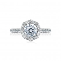 HT2556RD65 Platinum Tacori Petite Crescent Engagement Ring