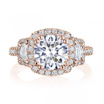 Tacori HT2677CU85PK 18 karat Petite Crescent RoyalT Engagement Ring