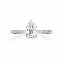 Tacori P102PS85X55FW 14 Karat Coastal Crescent Engagement Ring