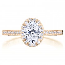 Tacori P103OV75X55FPK 14 Karat Coastal Crescent Engagement Ring
