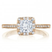 Tacori P103PR55FPK 14 Karat Coastal Crescent Princess Bloom Engagement Ring
