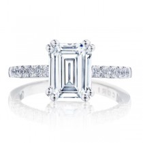 Tacori  P1042EC85X65FW 14k Karat Coastal Crescent Emerald Solitaire Engagement Ring