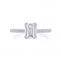 Tacori  P104EC75X55FW 14 Karat Coastal Crescent Emerald Solitaire Engagement Ring