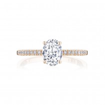 Tacori P104OV75X55FPK 14 Karat Coastal Crescent Oval Solitaire Engagement Ring