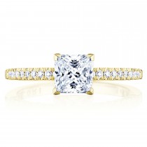 Tacori P104PR55FY 14 Karat Coastal Crescent Princess Solitaire Engagement Ring
