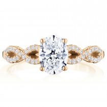 Tacori P105OV75X55FPK 14 Karat Coastal Crescent Oval Solitaire Engagement Ring