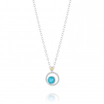 Silver Bloom Necklace featuring Neo-Turquoise
