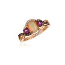 14K Strawberry Gold® Neopolitan Opal™ 1/2 cts Ring