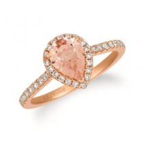 14K Strawberry Gold® Peach Morganite™ 3/4 cts. Ring