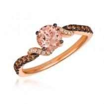 14K Strawberry Gold® Peach Morganite™ 1/2 cts. Ring