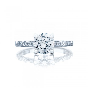 Tacori 202-2RD7 Platinum Sculpted Crescent Engagement Ring