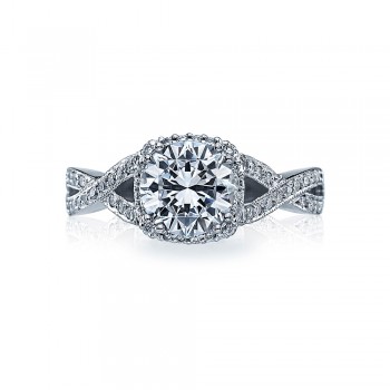 2627RDMD Platinum Tacori Dantela Engagement Ring