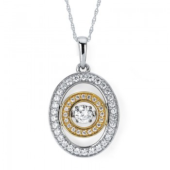 Shimmering Diamonds® Embedded Oval Pendant SD13P31/.50