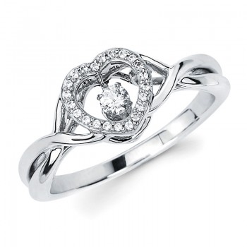 Shimmering Diamonds® Woven Heart Ring SD14F84