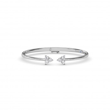 Whimsical Three Stone Bangle 