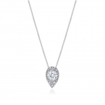 FP811SRDPS65PLT 18 karat Tacori Bloom 17" Pear Bloom Diamond Necklace