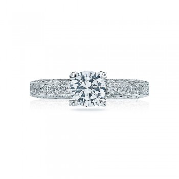 HT2229A-40X Platinum Classic Crescent Wedding Band