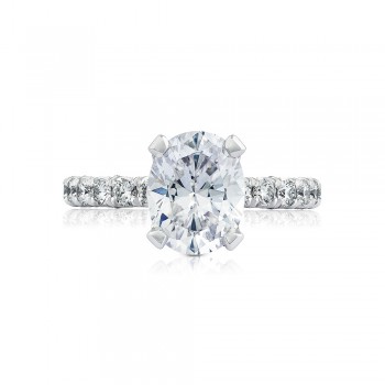 Tacori HT254525OV95X75 Platinum Ladies Petite Crescent Engagement Ring