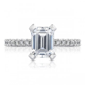 HT2545EC75X55  Platinum Petite Crescent Engagement Ring