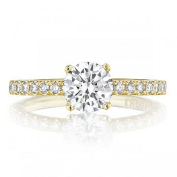 HT2545RD65Y 18 Karat Petite Crescent Engagement Ring