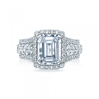 HT2613EC10X8 Platinum Tacori RoyalT Engagement Ring