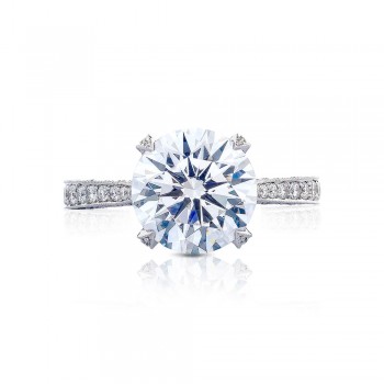 RoyalT HT2626RD85 Platinum Classic Crescent RoyalT Engagement Ring
