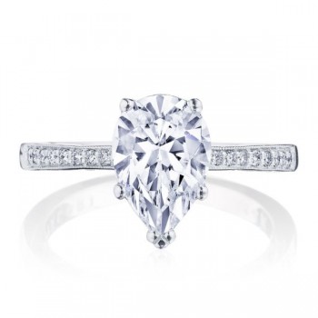 Tacori P1022PS10X7FW 14 karat Coastal Crescent Enagement Ring