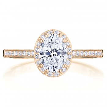 Tacori P103OV75X55FPK 14 Karat Coastal Crescent Engagement Ring
