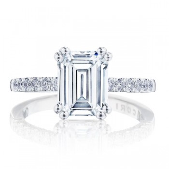 Tacori  P1042EC85X65FW 14k Karat Coastal Crescent Emerald Solitaire Engagement Ring