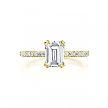 Tacori  P104EC75X55FY 14 Karat Coastal Crescent Emerald Solitaire Engagement Ring