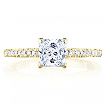 Tacori P104PR55FY 14 Karat Coastal Crescent Princess Solitaire Engagement Ring