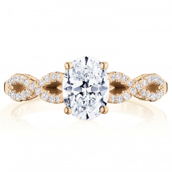Tacori P105OV75X55FPK 14 Karat Coastal Crescent Oval Solitaire Engagement Ring