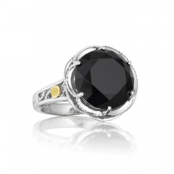 Crescent Gem Ring featuring Black Onyx